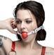 Кляп силіконовий Feral Feelings Silicon Ball Gag White/Red, білий ремінець, червона кулька SX3977 фото 4