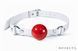 Кляп силіконовий Feral Feelings Silicon Ball Gag White/Red, білий ремінець, червона кулька SX3977 фото 1