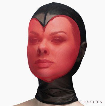 Маска серце сітка із повністю закритим обличчям Feral Feelings - Hearts Mask Black/Red SO9294 фото
