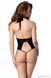 Боді Passion KESMINA BODY black L/XL, з ефектом мокрої шкіри та прозорим верхом SX1913 фото 2