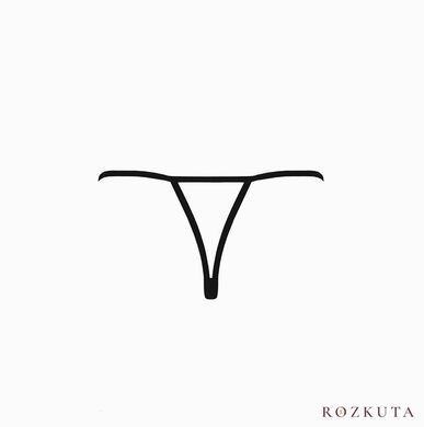 Трусики мереживні з доступом Passion Exclusive VIOLANTE THONG XXL/XXXL, black PS24303 фото
