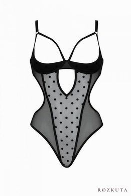Еротичне боді Passion MARINA BODY, XXL/XXXL, black, з відкритими чашками SO9719 фото