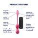 Вагінальні смарт-кульки Satisfyer Love Birds 2 Connect App, червоні, 86 г SX0571 фото 7