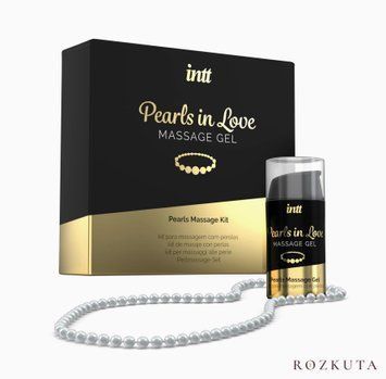 Набір для перлинного масажу Intt Pearls in Love: намисто та силіконовий масажний гель SO2928 фото