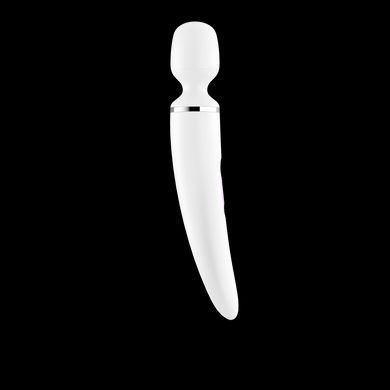 Вібромасажер Satisfyer Wand-er Woman, білий, XXL Chrome SO3458 фото