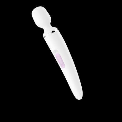 Вібромасажер Satisfyer Wand-er Woman, білий, XXL Chrome SO3458 фото