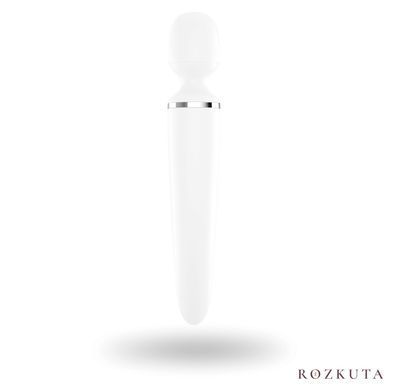 Вібромасажер Satisfyer Wand-er Woman, білий, XXL Chrome SO3458 фото