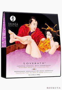 Гель для ванни Shunga LOVEBATH &ndash; Sensual Lotus 575 г, робить воду ароматним желе зі SPA-ефектом SO2545 фото