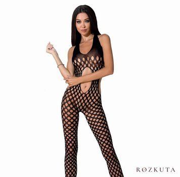 Сексуальний бодістокінг Passion BS065 One Size, Black, комбінезон, велика сітка PBS065B фото