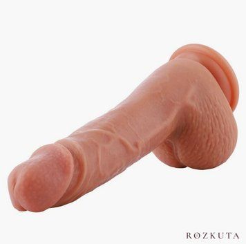 Ультрареалістичний фалоімітатор для секс-машин Hismith 8.3&Prime; 2-layers Silicone Flesh Dildo, 2-шаровий SO6204 фото