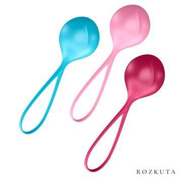 Вагінальні кульки Satisfyer Strengthening Balls (3шт), діаметр 3,8 см, маса 62-82-98г, монолітні SO2302 фото