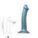 Насадка для страпону Strap-On-Me Mono Density Dildo M Blue, діам. 3,3 см, одношаровий силікон, гнучк SO3569 фото 7