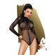 Боді Penthouse Spicy Whisper S/L Black, імітація топу з довгими рукавами, закрите декольте SO6427 фото 2