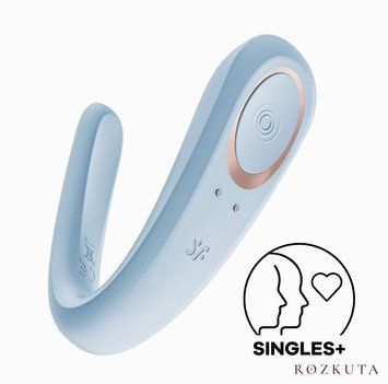 Парний вібратор Satisfyer Double Classic Light блакитний SX3654 фото