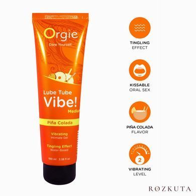 Вібролубрикант Orgie Lube Tube Vibe! Pina Colada, 100 мл SX3135 фото