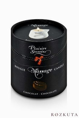 Масажна свічка Plaisirs Secrets Chocolate (80 мл) подарункова упаковка, керамічний посуд SO1845 фото