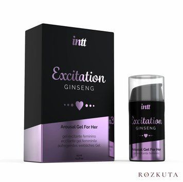 Збуджувальний гель Intt Excitation (15 мл) з екстрактом женьшеню, з ефектом вібрації SO2937 фото