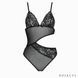 Боді з ажурним ліфом Passion CHRISTA BODY S/M, black SO5754 фото 6