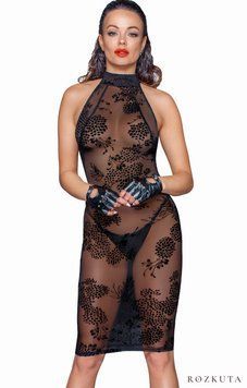 Сукня Noir Handmade F240 Midi tulle dress with velvet straps, XXL SX0143 фото