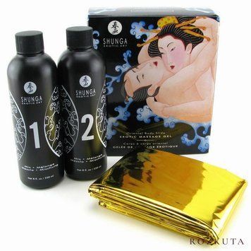 Гель для NURU-масажу Shunga Oriental Body-to-Body &ndash; Exotic Fruits (2 x 225 мл) плюс простирадло SO2552 фото