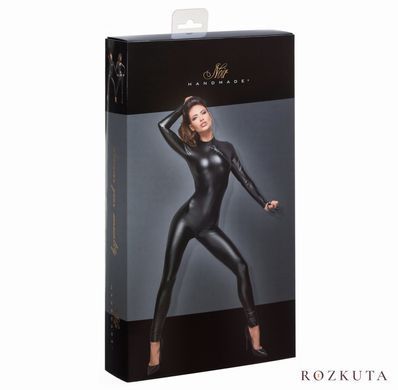 Комбінезон Noir Handmade F162 Powerwetlook overall with leash and two-way zipper, XXL, мокрий ефект SX0045 фото