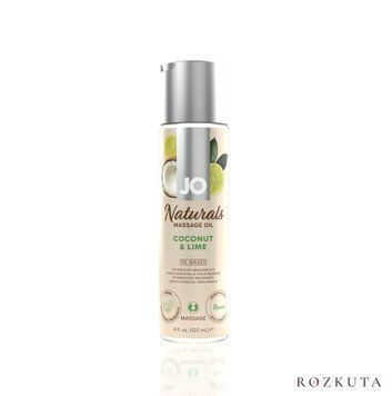 Масажна олія JO Naturals Massage Oil Coconut&Lime з натуральними ефірними оліями 120мл SO6164 фото