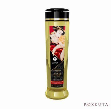 Масажна олія Shunga Romance &ndash; Sparkling Strawberry Wine (240 мл) натуральна зволожувальна SO3935 фото
