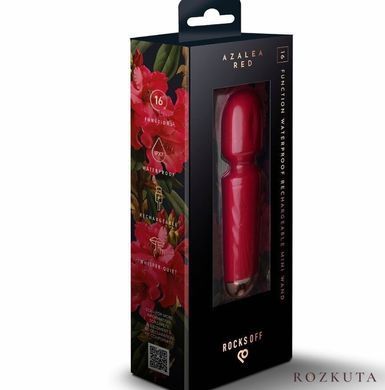 Міні-вібромасажер Rocks Off Mini Wand Azalea Red, червоний, 16 режимів SX3942 фото