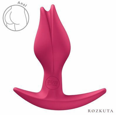 Анальна пробка Fun Factory BOOTIE FEM Raspberry, у вигляді бутона, діаметр 2,9 см, тонкий обмежувач SX3694 фото
