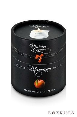 Масажна свічка Plaisirs Secrets Peach (80 мл) подарункова упаковка, керамічний посуд SO1849 фото