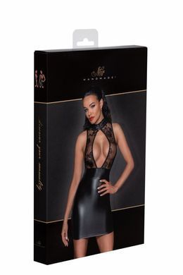 Сукня Noir Handmade F241 Short dress with powerwetlook skirt and tulle top, S SX0145 фото