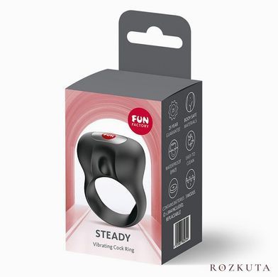 Ерекційне віброкільце Fun Factory Steady Black SX4232 фото