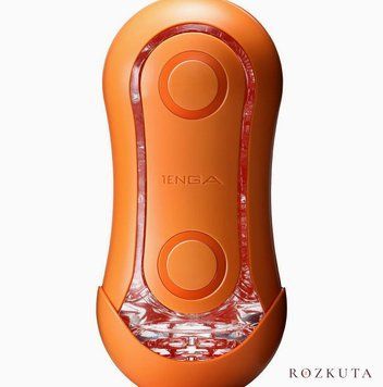 Мастурбатор Tenga Flip Orb &mdash; Sunset Orange, з можливістю зміни тиску та стимулювальними кульками всередині SX1331 фото