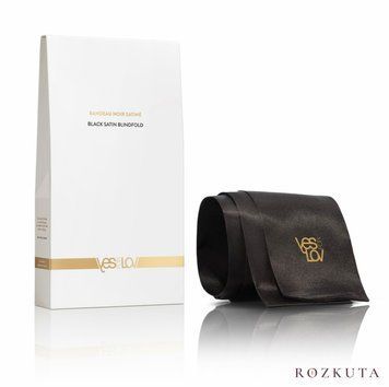 Сатинова пов&rsquo;язка-стрічка на очі YESforLOV BLACK SATIN BLINDFOLD, підходить для зв&rsquo;язування SX4548 фото