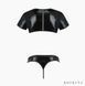 Комплект чоловічої білизни під латекс Passion 057 SET PETER XXL/XXXL Black, кроп-топ, стринги SO7635 фото 12