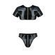 Комплект чоловічої білизни під латекс Passion 057 SET PETER XXL/XXXL Black, кроп-топ, стринги SO7635 фото 9