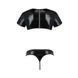 Комплект чоловічої білизни під латекс Passion 057 SET PETER XXL/XXXL Black, кроп-топ, стринги SO7635 фото 11