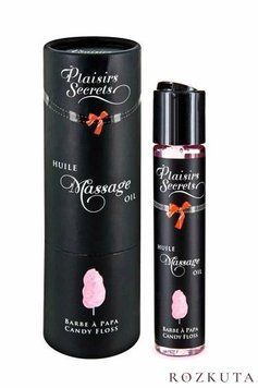 Масажна олія Plaisirs secrets Candy Floss (59 мл) з афродизіаками, їстівна, подарункове паковання SO1851 фото