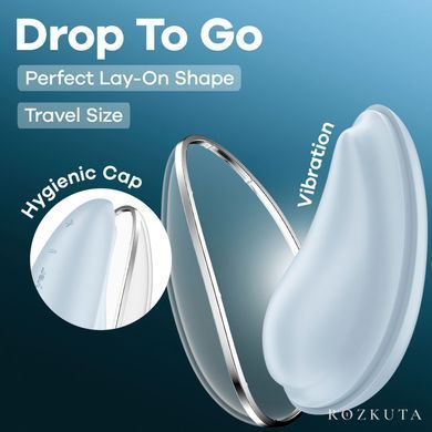 Вібратор Satisfyer Drop To Go, синій SX3835 фото