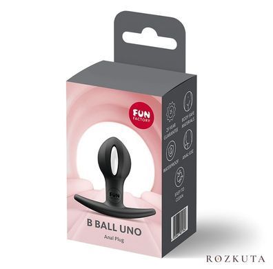 Анальна пробка Fun Factory B BALLS UNO Black, рухома кулька всередині SX3696 фото