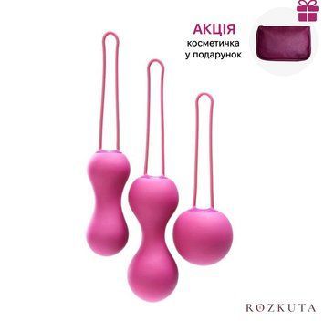 Набір вагінальних кульок Je Joue - Ami Fuchsia, діаметр 3,8-3,3-2,7см, вага 54-71-100гр + подарунок косметичка SO3044 фото