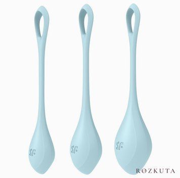 Набір йоні намистин Satisfyer Yoni Power 2 Light Blue, диаметр 2-2,5-3см, вес 22-44-73гр SO5548 фото