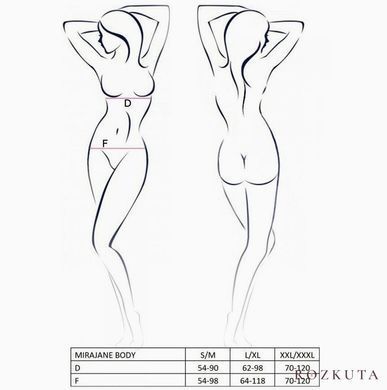 Ажурний боді Passion AZALIA BODY XXL/XXXL, black SO4133 фото