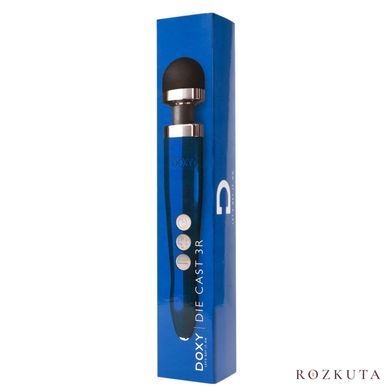 Вібромасажер Doxy Die Cast 3R, синій Flame SO8023 фото