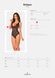 Мереживне боді з декольте Obsessive Estiqua teddy M/L, чорне, широкі лямки SO7260 фото 13
