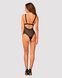 Мереживне боді з декольте Obsessive Estiqua teddy M/L, чорне, широкі лямки SO7260 фото 7