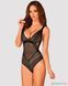 Мереживне боді з декольте Obsessive Estiqua teddy M/L, чорне, широкі лямки SO7260 фото 1