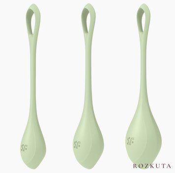 Набір йоні-намистин Satisfyer Yoni Power 2 Light Green, діаметр 2-2,5-3 см, маса 22-44-73 г SO5549 фото