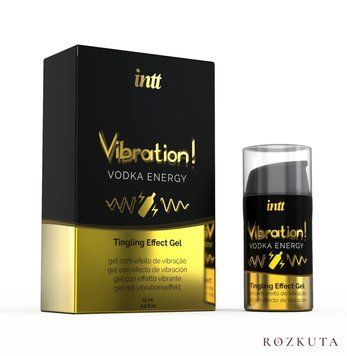 Рідкий вібратор Intt Vibration Vodka (15 мл), густий гель, дуже смачний, діє до 30 хвилин SO2919 фото