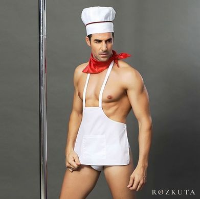 Чоловічий еротичний костюм кухаря "Умілий Джек" One Size: сліпи, фартух, хустка і ковпак SO2266 фото